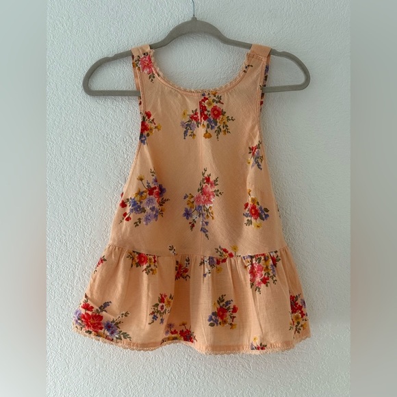 American Eagle Outfitters Peach Ruffled Tiered sleeveless Top Size M - Picture 1 of 11